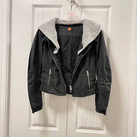Boss Detachable Hood Moto Jacket Black – S - Picture 1 of 11